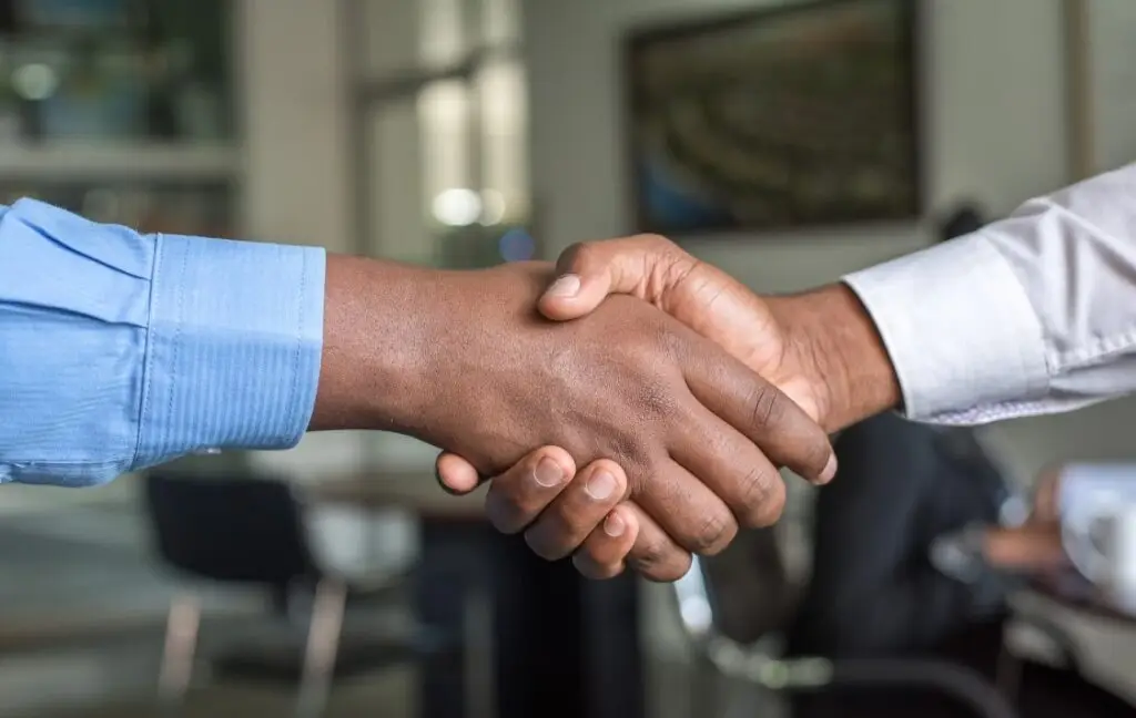 Verkäuferdarlehen Handshake